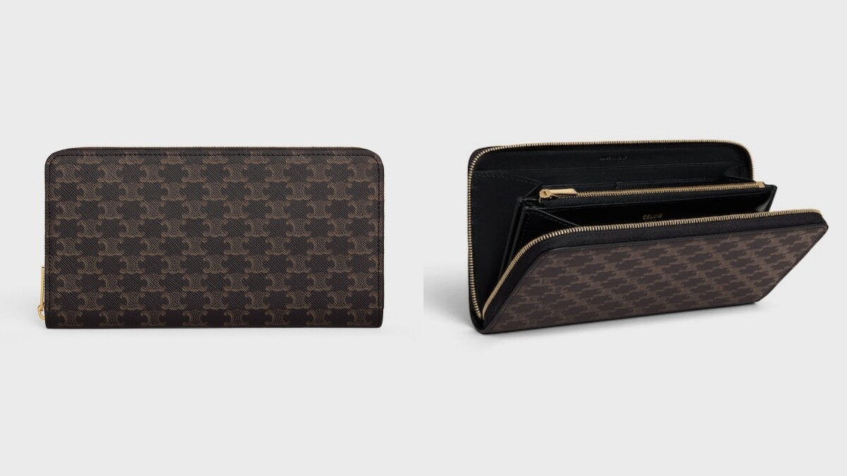 Triomphe帆布大型拉鍊銀包 NT23,000