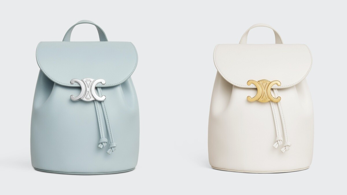 Celine Bonnie黝黑色光滑牛皮革背包 NT96,000