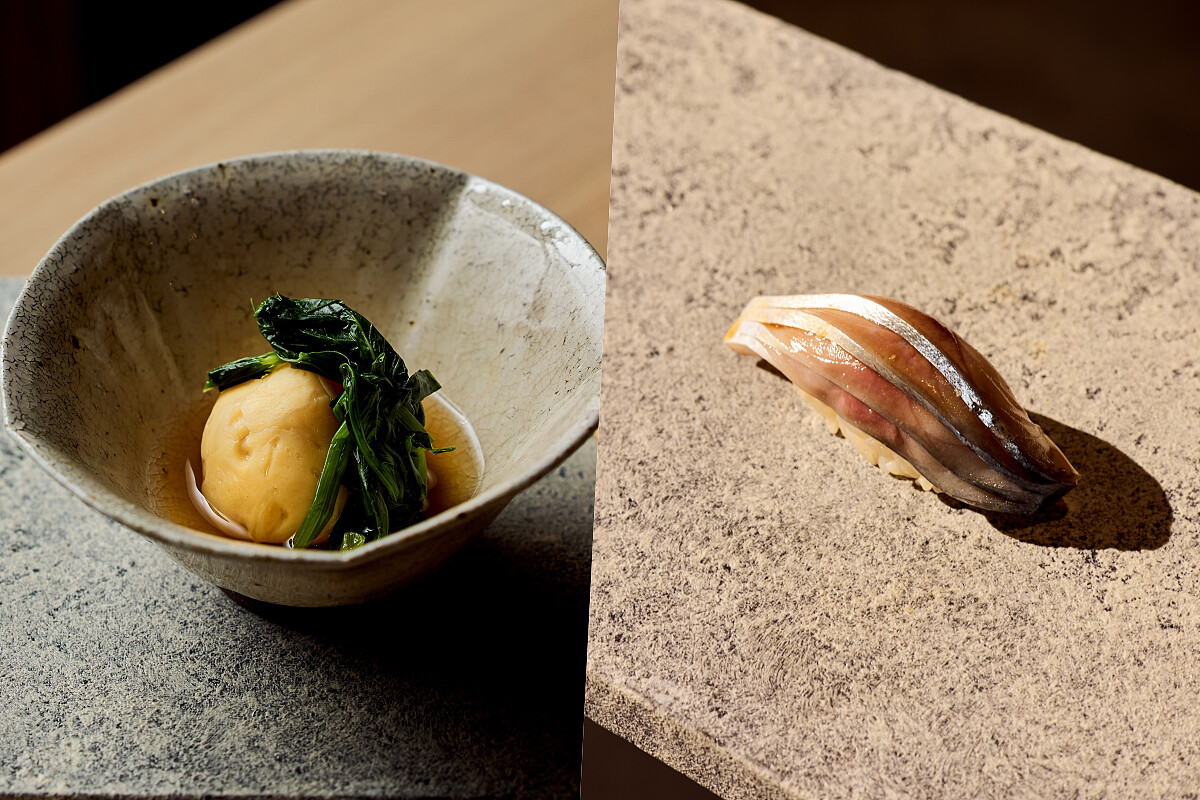 清酒與料理相互搭配時，風味在口中緩緩綻放。