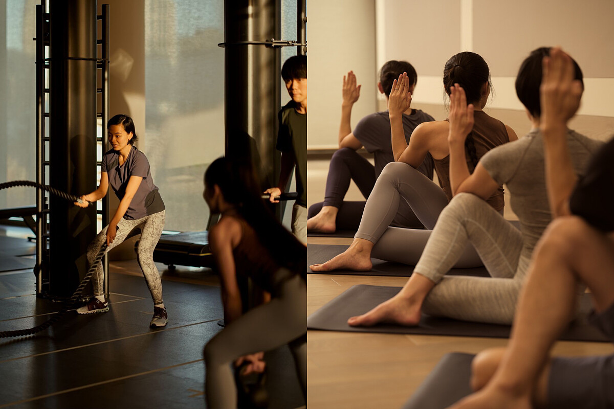 設置了五間專門運動教室，包括了飛輪、瑜伽、模擬高爾夫和拳擊。