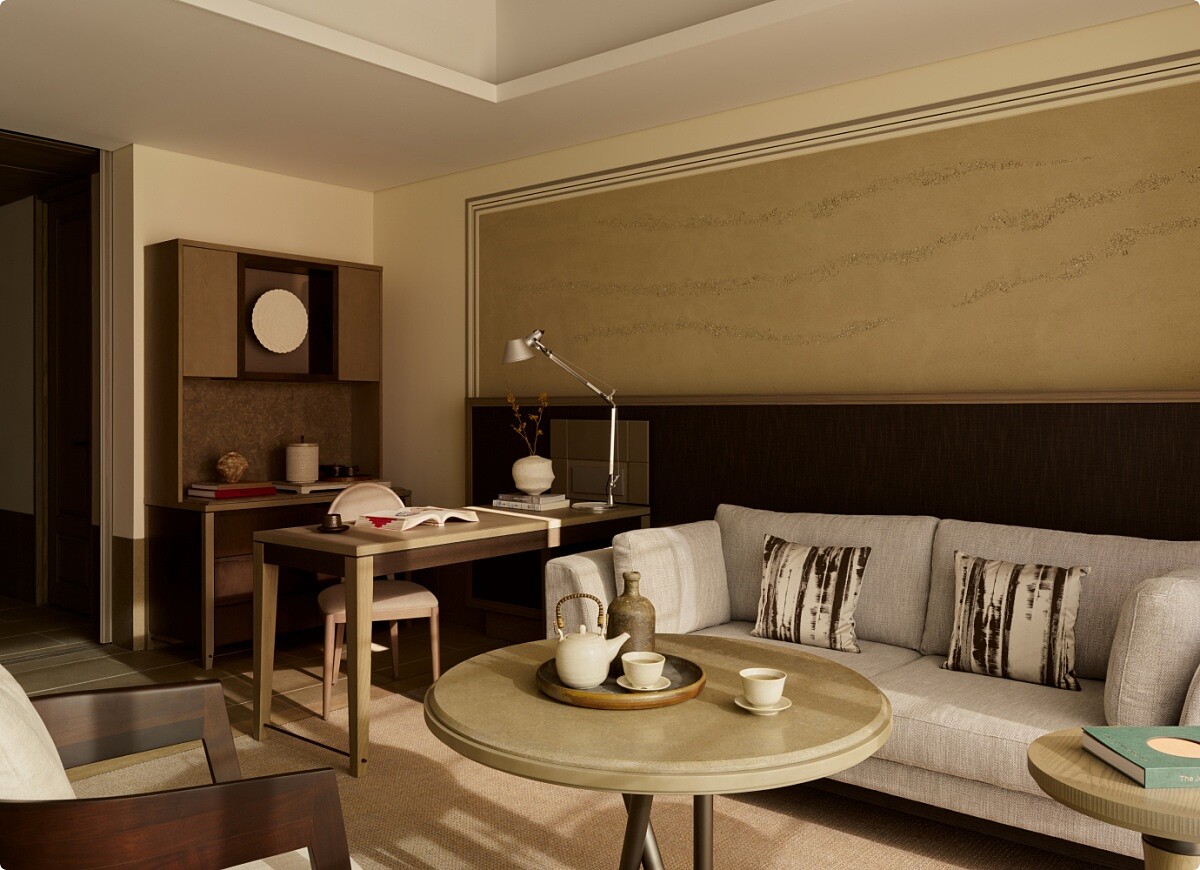 「Deluxe Suite」的客廳。