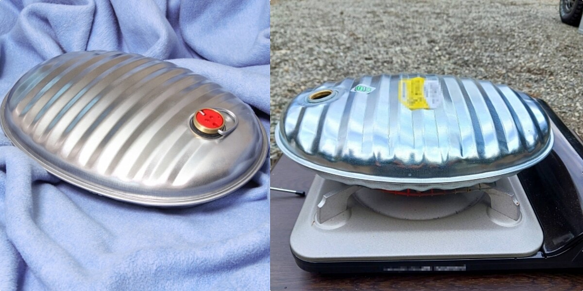金屬製熱水袋。