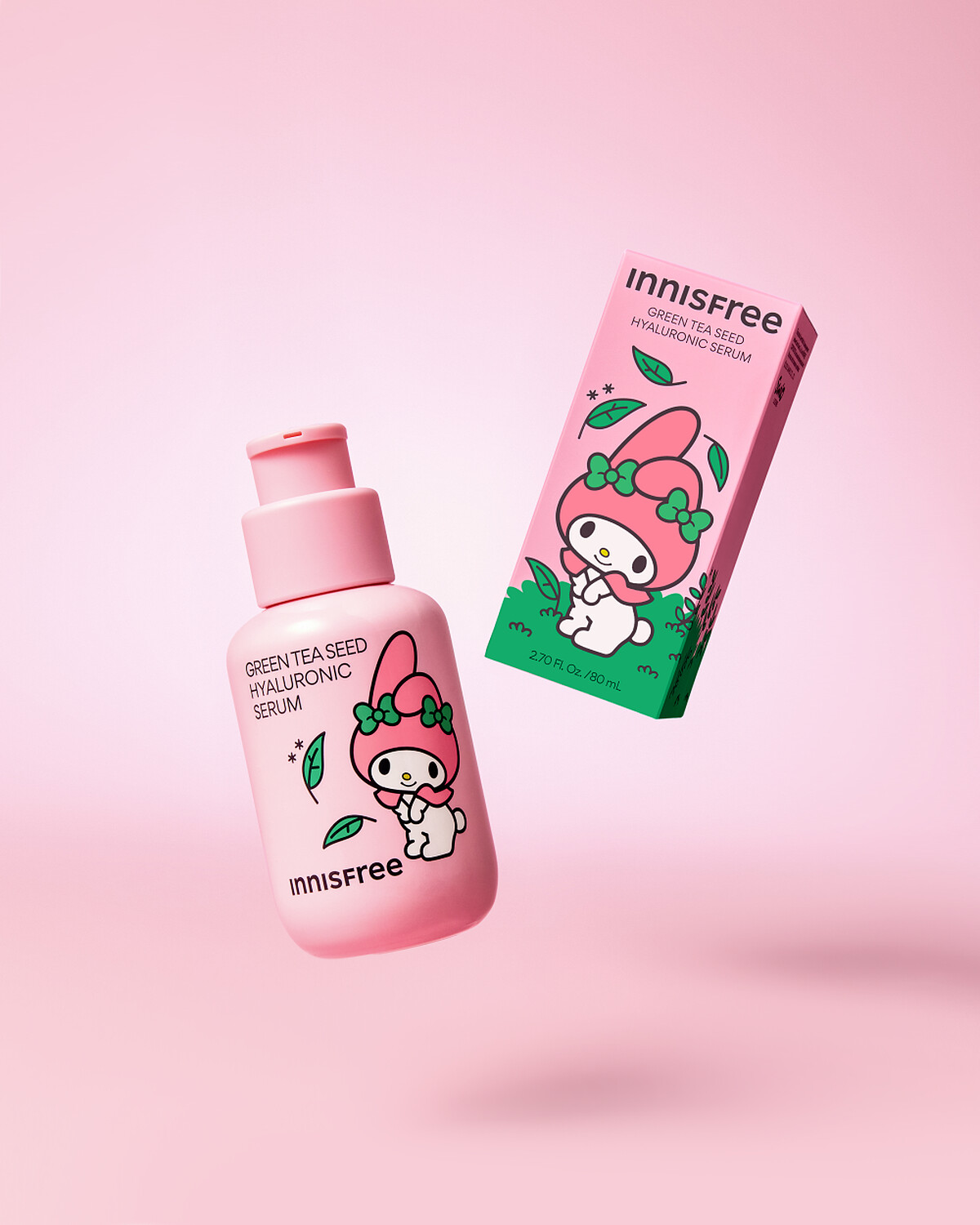 innisfree 綠茶籽玻尿酸保濕精華美樂蒂限定版80mL,NT950