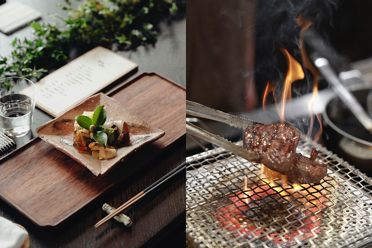 前菜為招牌的雞肝冷盤。