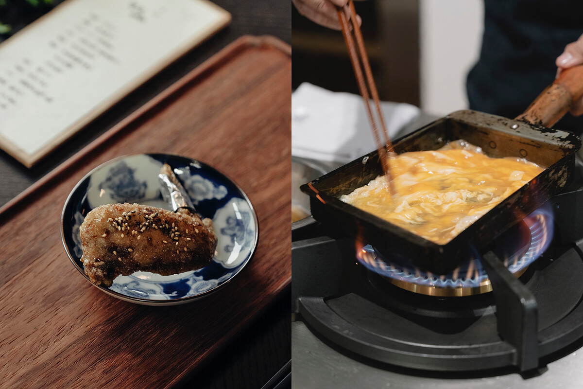 雞翅與玉子燒。