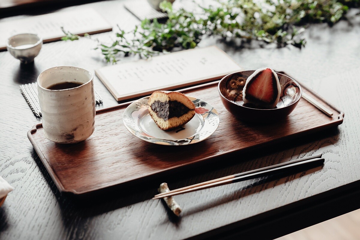 甜點為草莓大福與銅鑼燒。