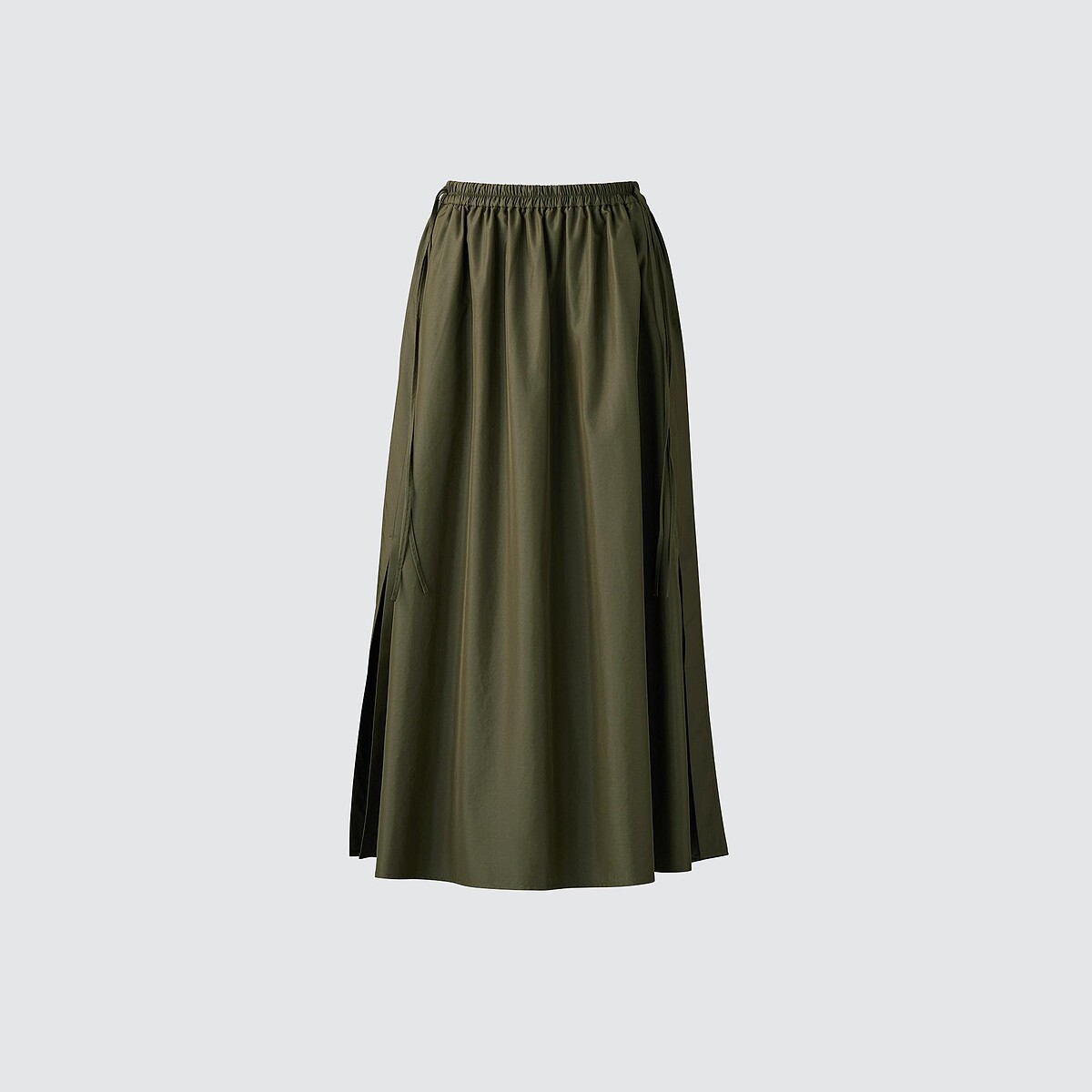 抓皺開衩長裙,NT$1490。