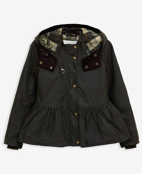 3. Barbour x ERDEM Dhalia油布外套 售價29,000元 (橄欖綠)