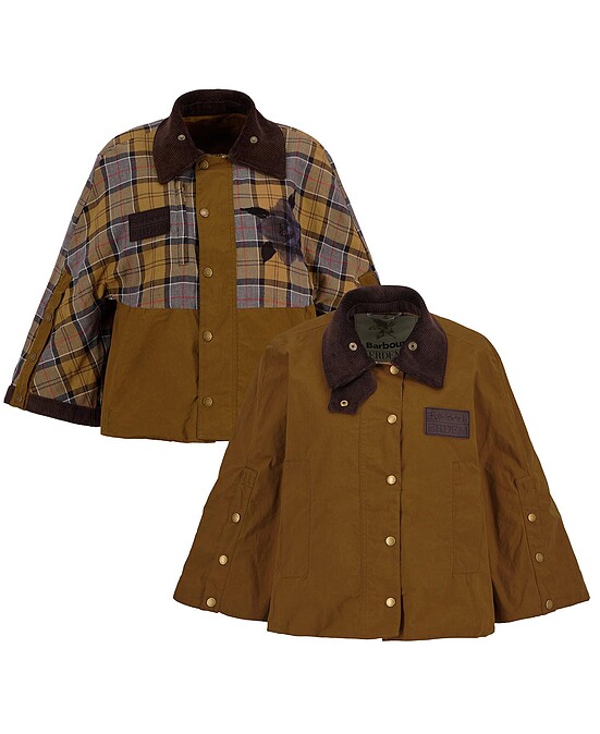 4. Barbour x ERDEM Clover雙面斗篷 售價27,000元 (沙色)