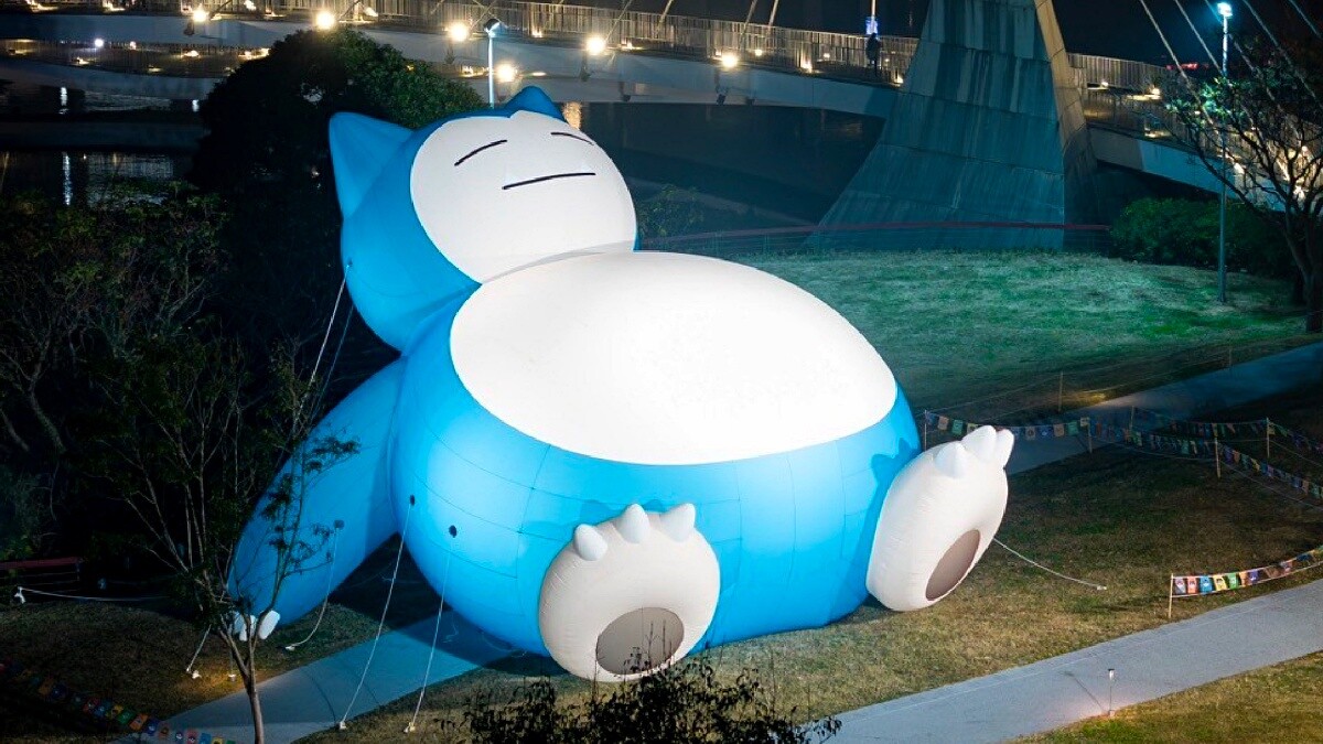 10公尺卡比獸降落「光的遊戲場」展區「光臨千塘國」燈區