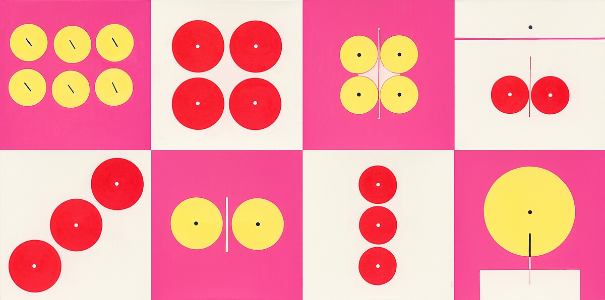 抽象2023-017｜100x100cm(x8)｜油彩、畫布｜2023｜采泥藝術提供