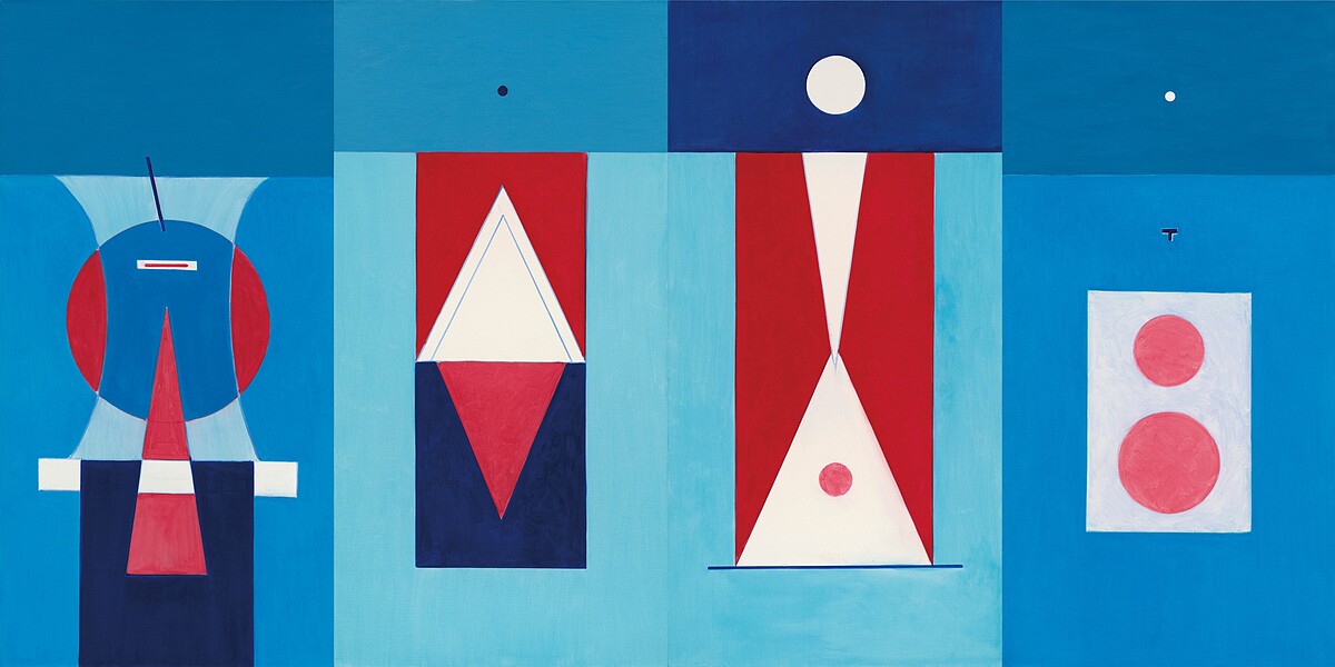 抽象 2019-015|200x100 cm(x4) |油彩、畫布|2019|采泥藝術提供