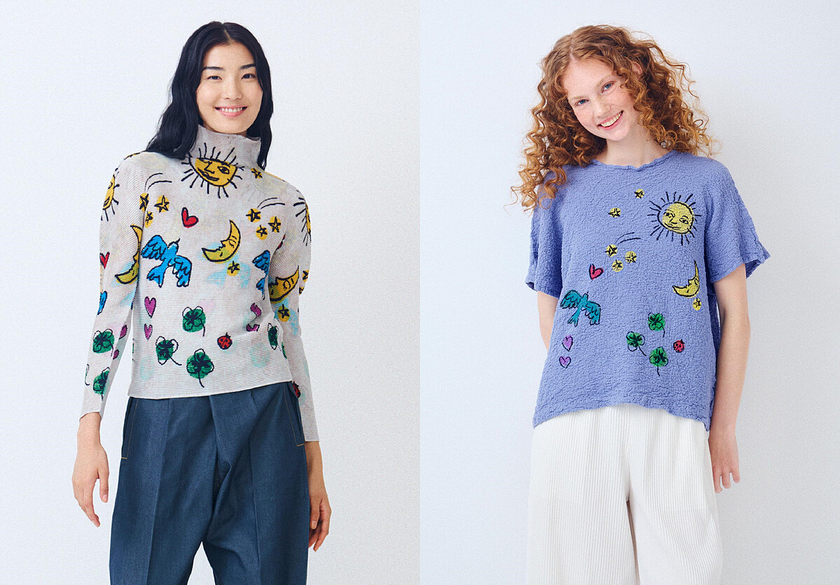 (左)GOOD DAY EVERYDAY高領長袖上衣、(右)GOOD DAY EVERYDAY PRINT CAULIFLOWER圓領短袖上衣。