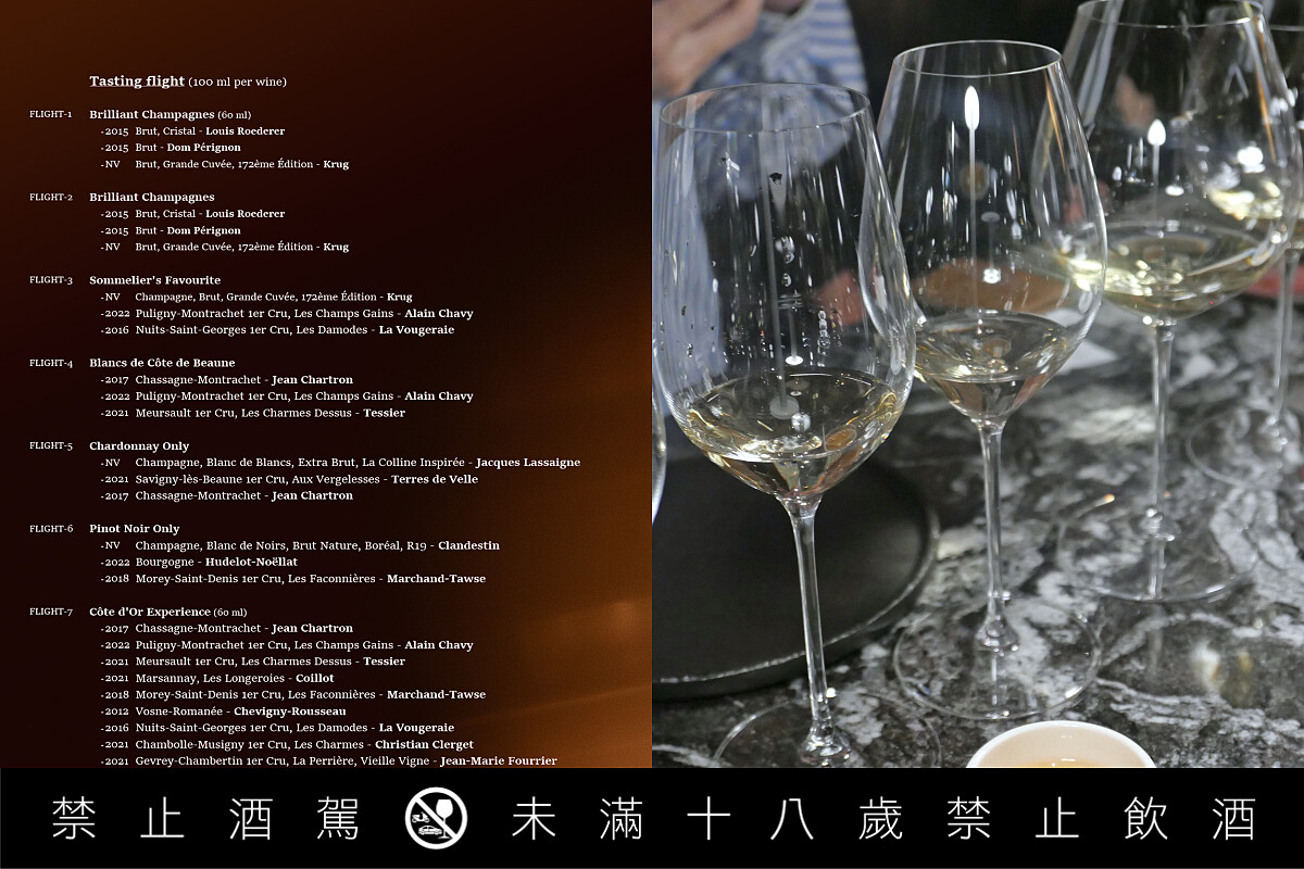 特別設計了「Tasting Flight」精選組合。