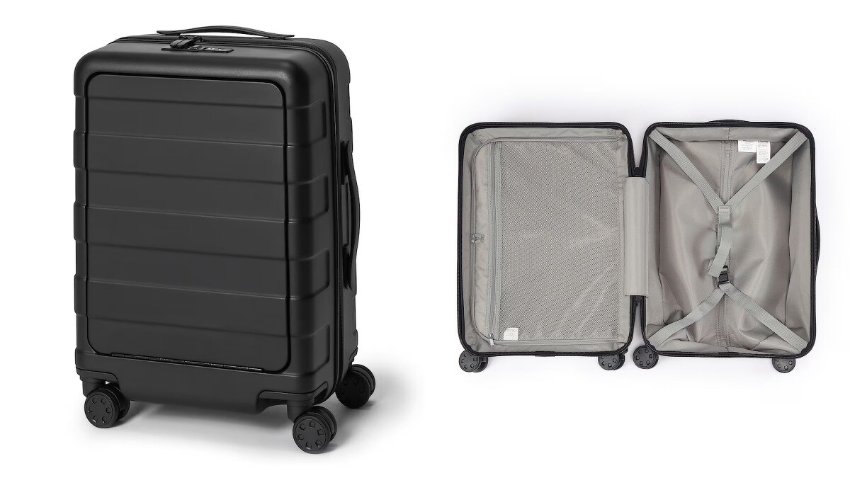 MUJI無印良品「四輪前開式硬殼止滑拉桿箱32L」4月開賣