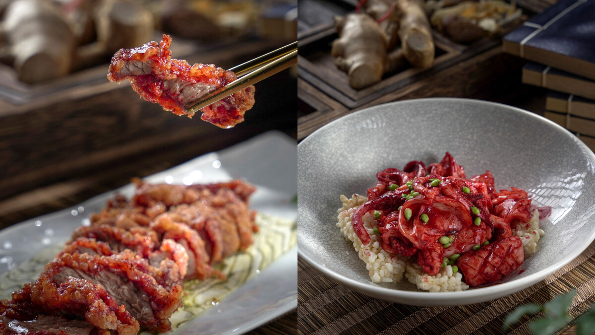 頤宮中餐廳「食膳馬祖」客座套餐：紅糟肉、紅糟中卷