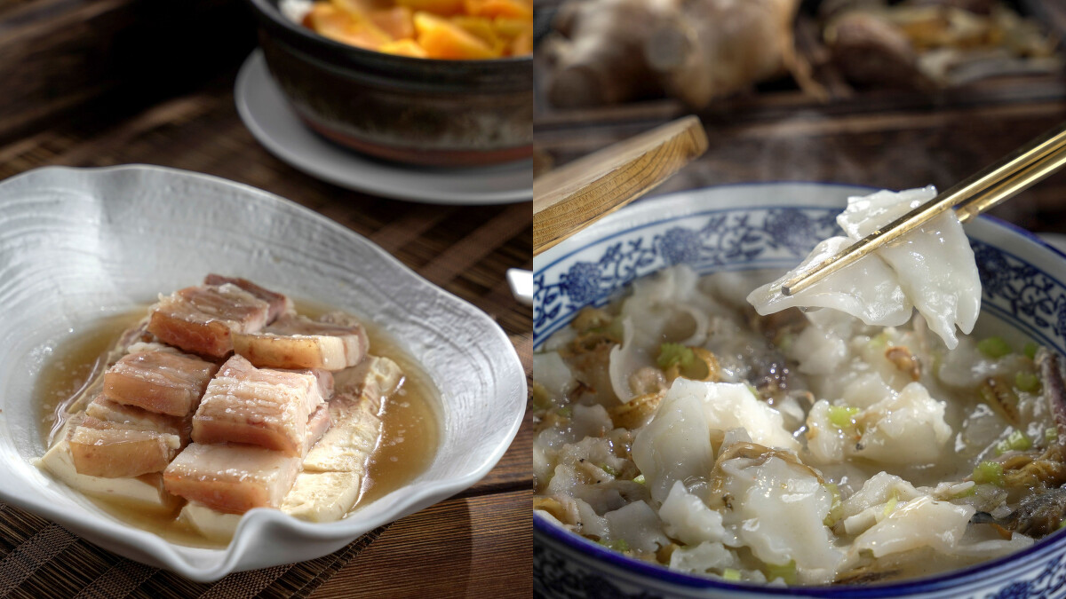 頤宮中餐廳「食膳馬祖」客座套餐：鰮魚蒸肉佐地瓜飯、鼎邊糊