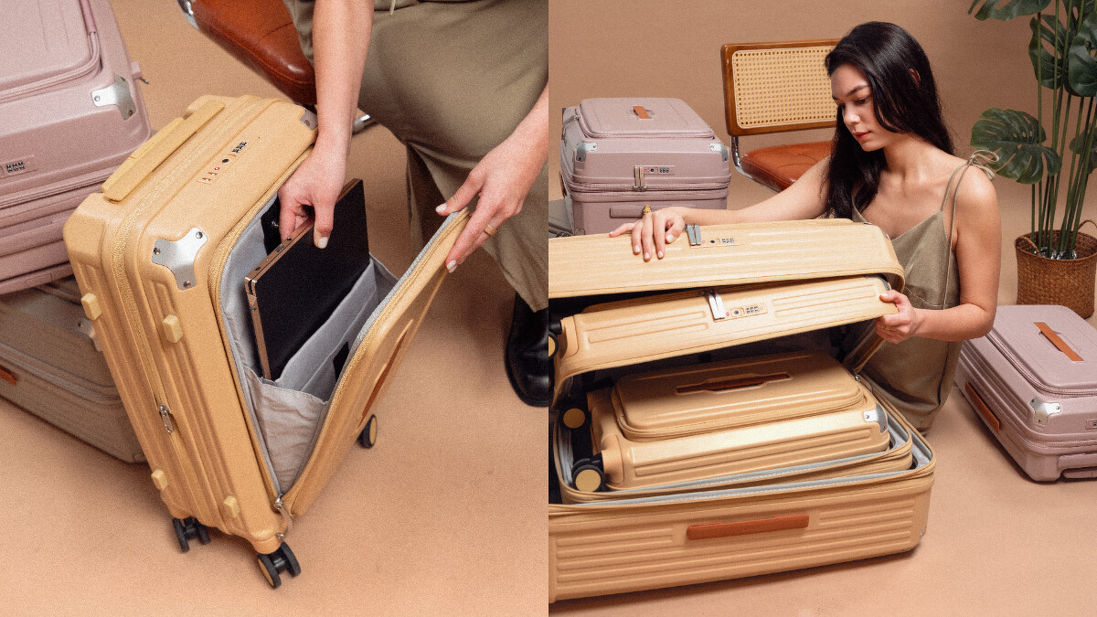 超人氣胖胖箱造型，不僅可疊裝省空間，還符合登機尺寸，也能攜帶筆電上機，讓大家即使在機場或飯店Check in的時段搬運動作給予最舒適、最方便的助力。