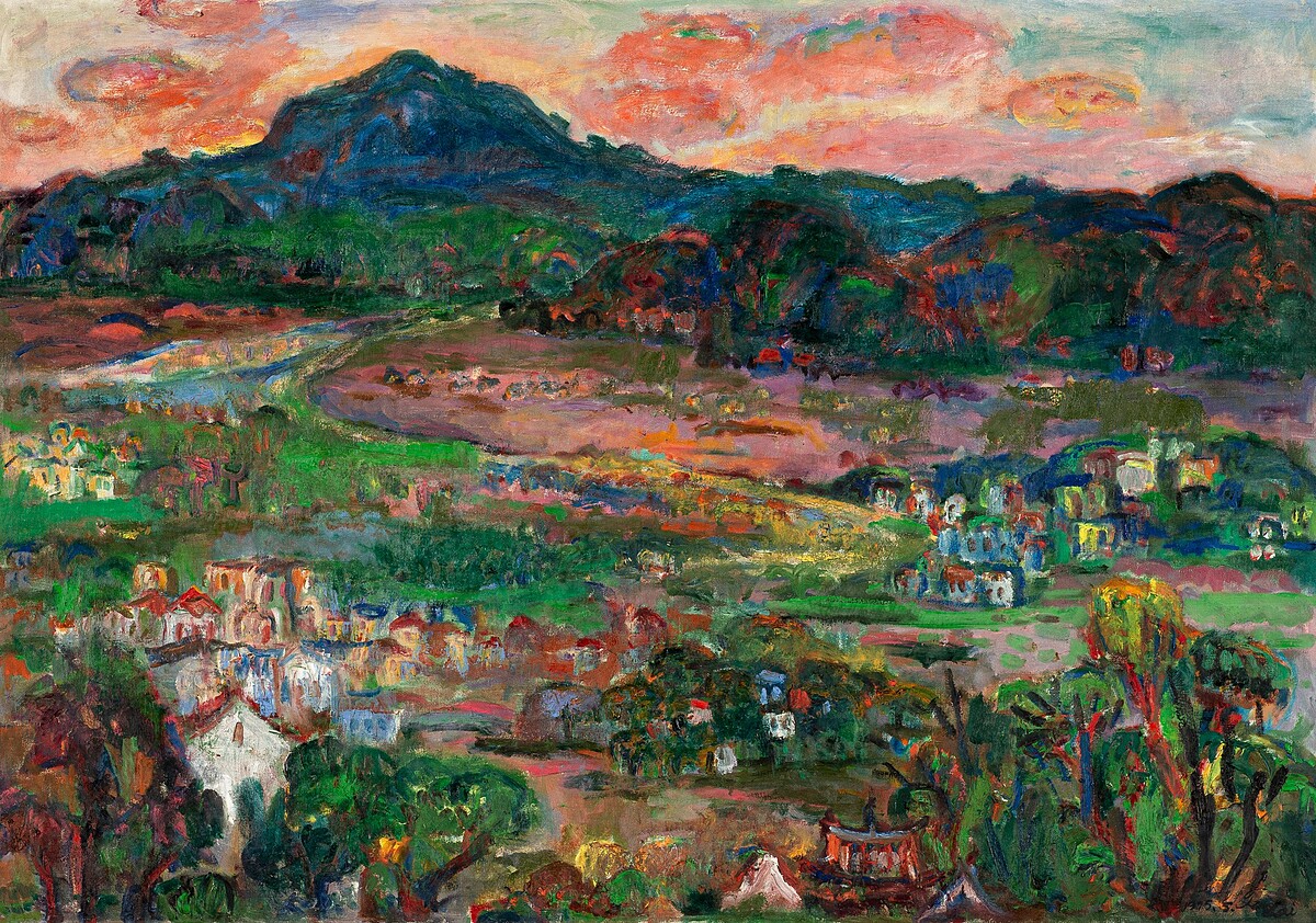 賴純純，《陽明黃昏》，1975，油彩、畫布，113 &times; 163公分，藝術家自藏。圖像由臺北市立美術館提供。