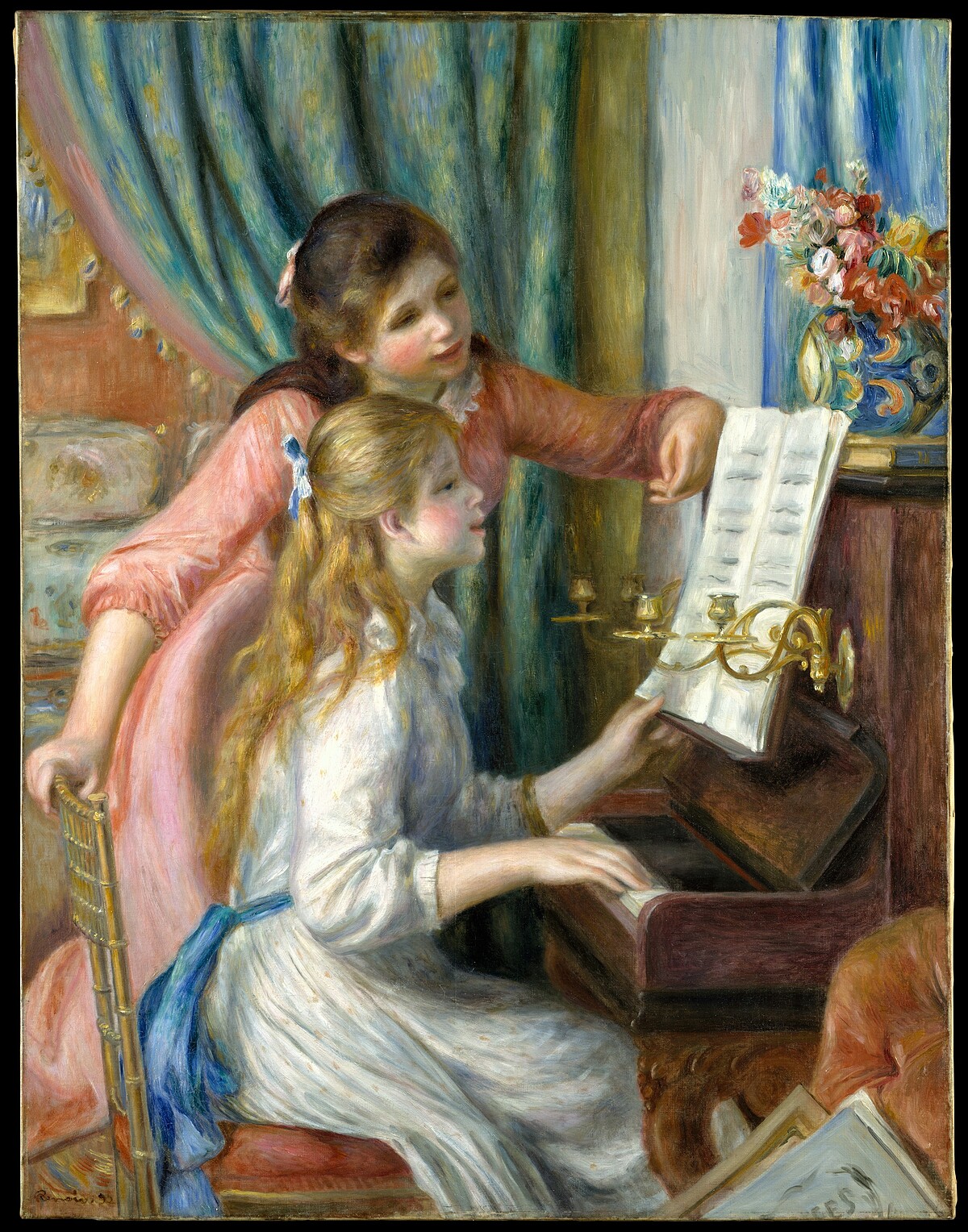 奧古斯特‧雷諾瓦_彈鋼琴的兩位少女_1882 &copy; The Metropolitan Museum of Art_Auguste Renoir_Two Young Girls at the Piano（時藝多媒體提供）