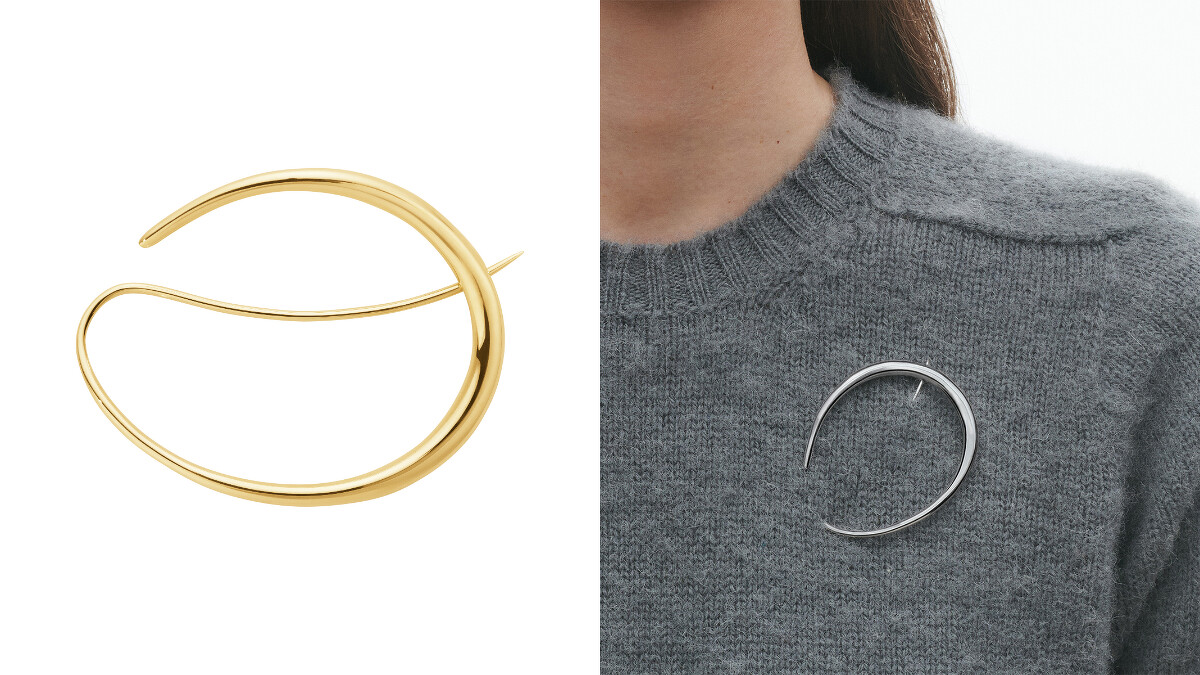 OFFPRING系列18K黃金胸針(大)、OFFSPRING系列純銀胸針(大)。