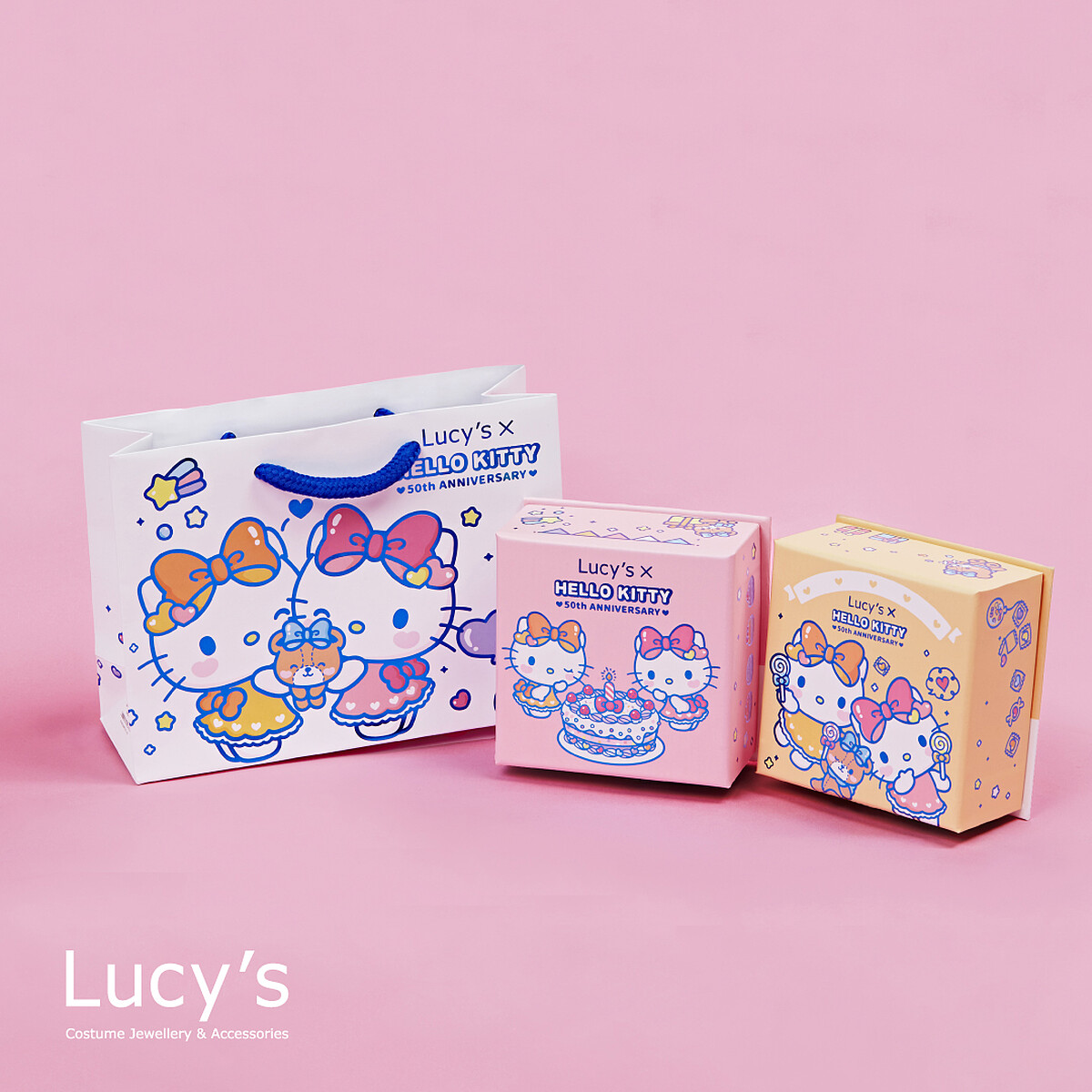 Lucy's x Hello Kitty 限量聯名 50週年Our Birthday 禮盒(二色隨機)