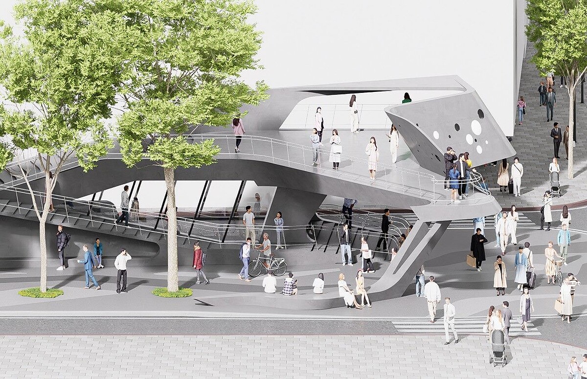 台北捷運中山站1號出口模擬圖