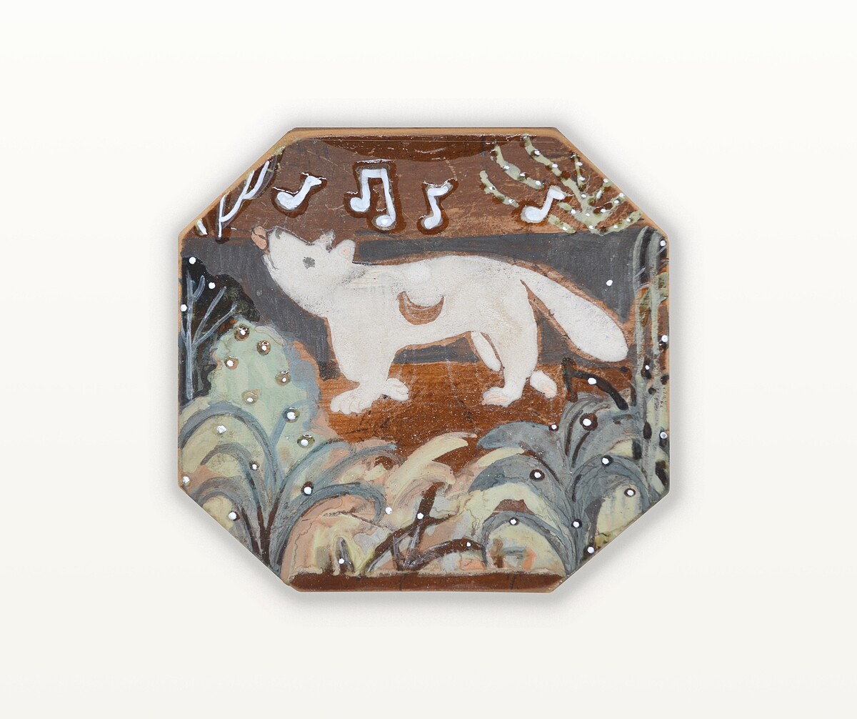 洪永欣 Aise, 2024 木板、礦物顏料、天然土、清漆 9.5 x 10 cm