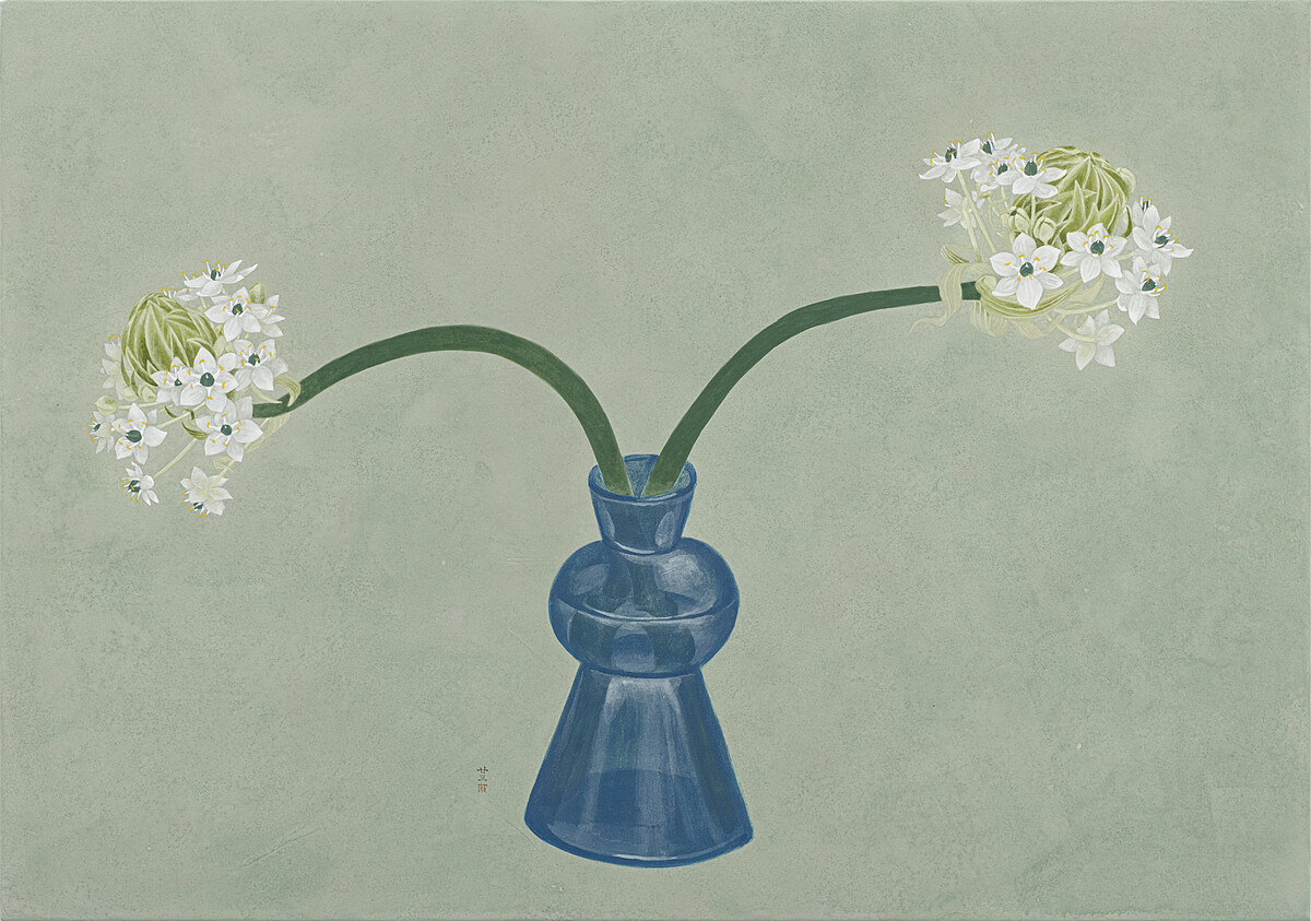 葉采薇 分歧, 2023 紙本膠彩 44.5 x 63.5 cm