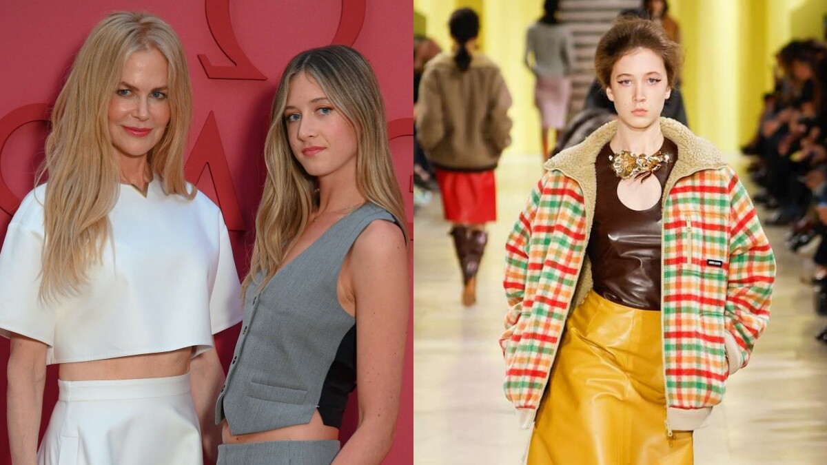 再次為Miu Miu走秀！妮可基嫚16歲女兒Sunday Rose接收父母神基因，透露台步：學校走廊練的