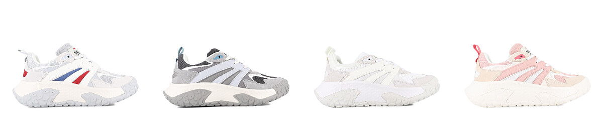 TROOP RUNNER FLAME鞋款(左到右：法國經典配色、沙漠色、奶油白、棉花糖粉之外，另有煙灰色、鑽石黑、棉花糖藍&hellip;等七種色選)，NT$3,180。