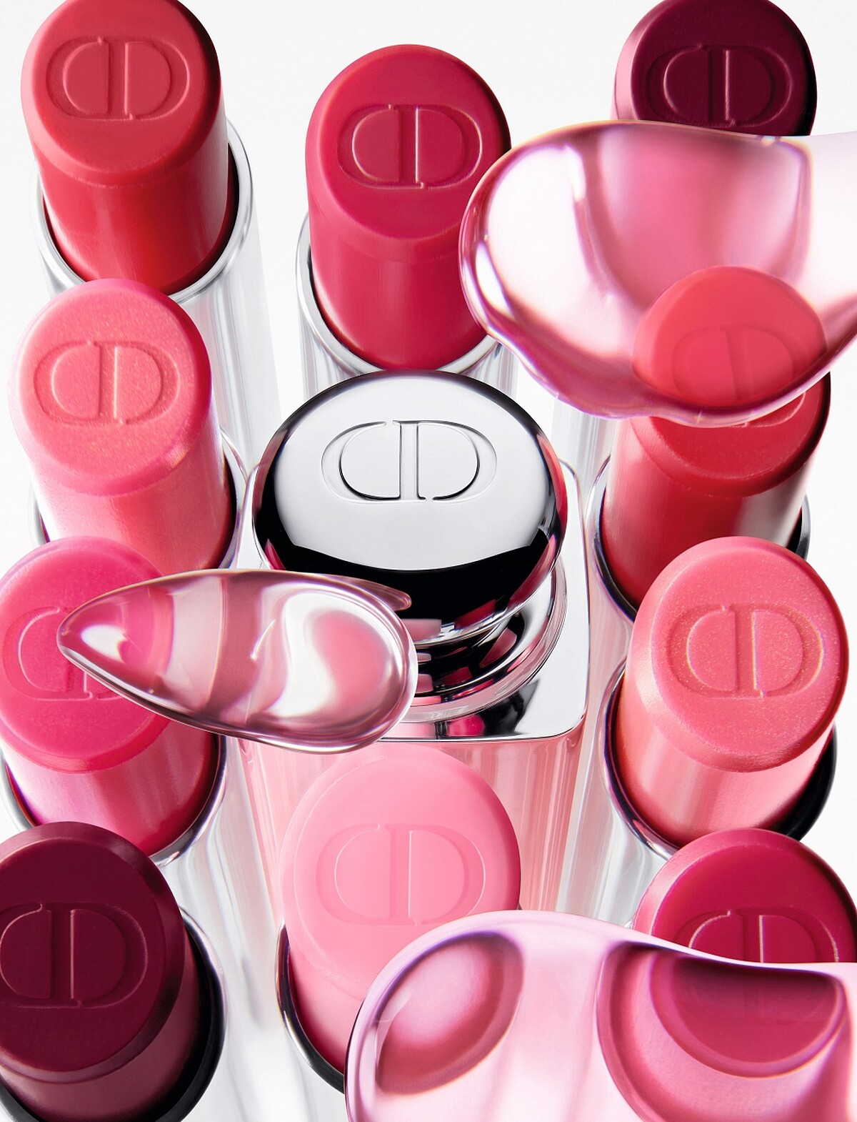 Dior迪奧癮誘粉漾潤唇膏冷色調情境圖。