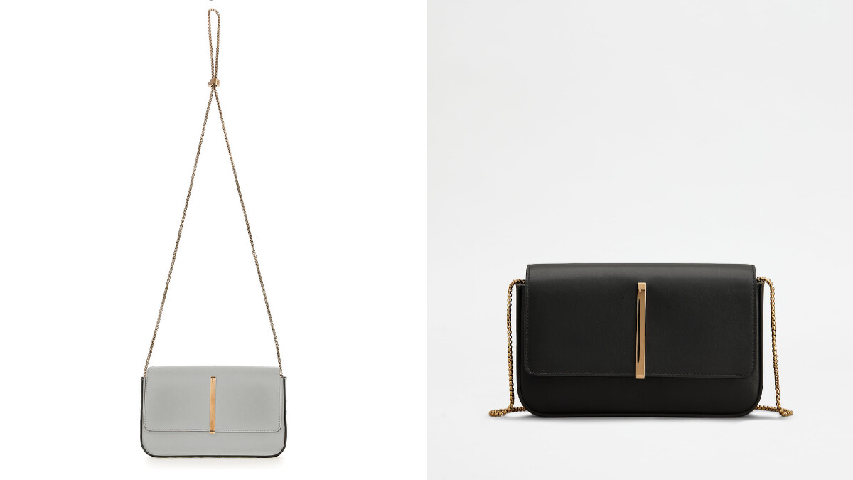 BARRETTA灰色翻蓋鏈帶包、黑色翻蓋鏈帶包，各NT36,900。