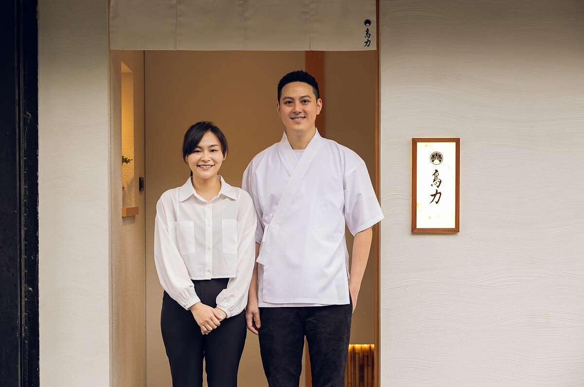 鳥力料理長 Tom Liu（劉力瑋）與太太 Peggy Hsu（許芳瑜）。
