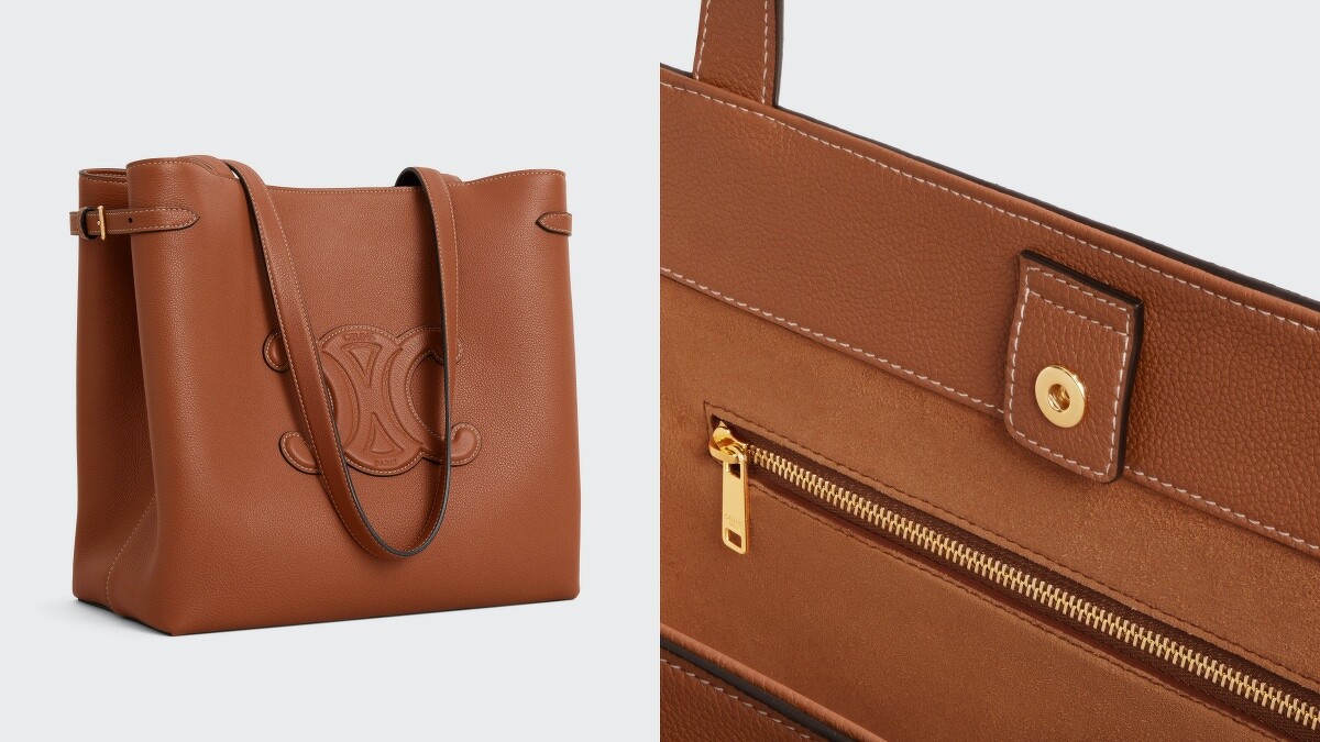 CABAS ANAÏS TRIOMPHE粒面牛皮革中號手袋 NT110,000