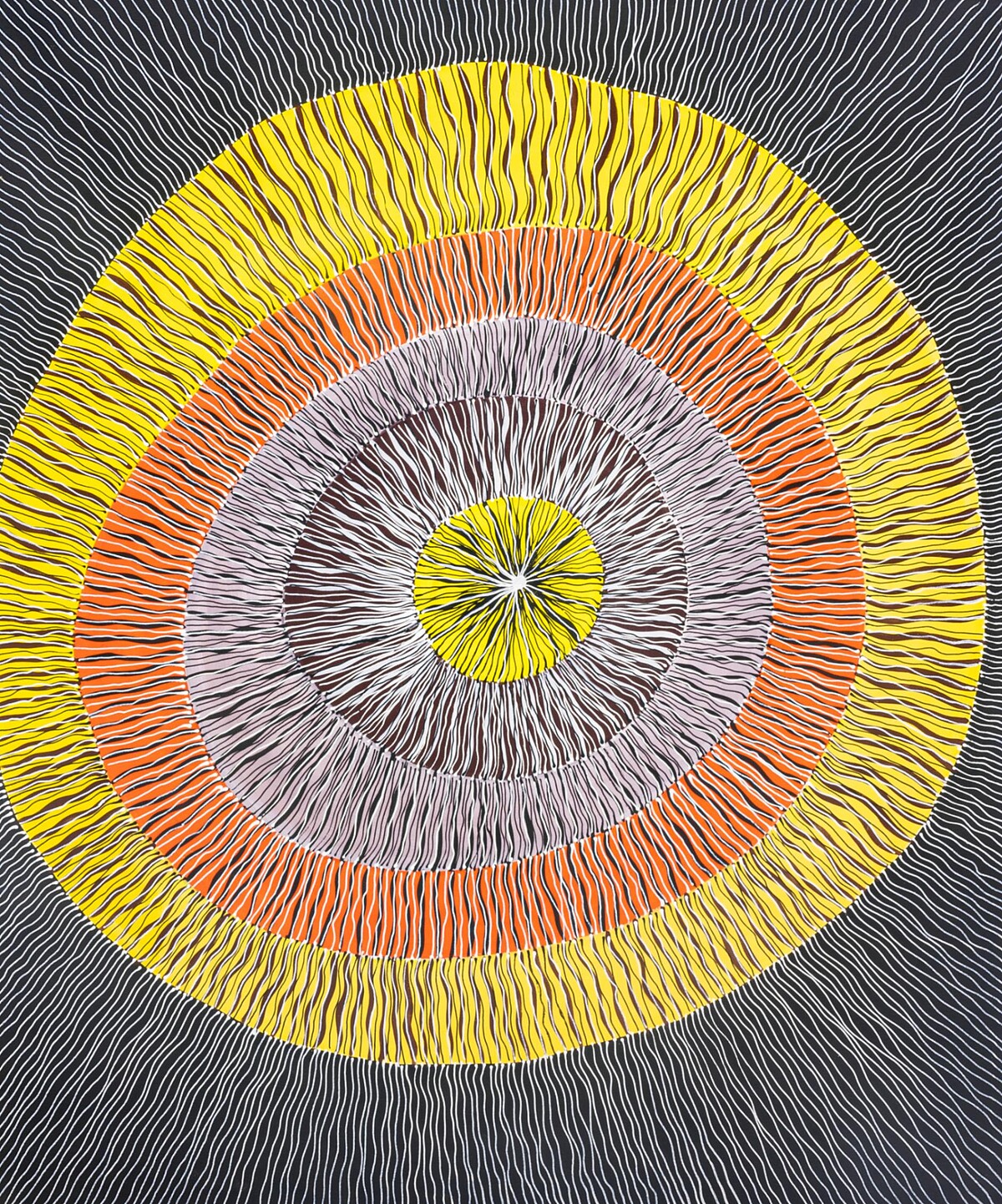 COMA 柯馬畫廊 Kieren Karritpul, &ldquo;Walipan 2&rdquo;, 2024, acrylic on canvas, 147 x 117 cm. Image courtesy of Kieren Karritpul and COMA.