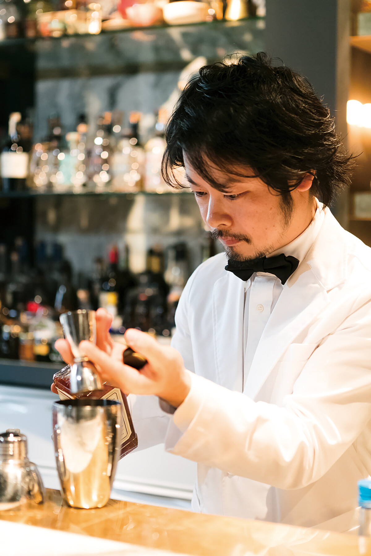 而作為一名專業調酒師，他不僅是著眼在風味表現，對於器皿也有自己的一套哲理。