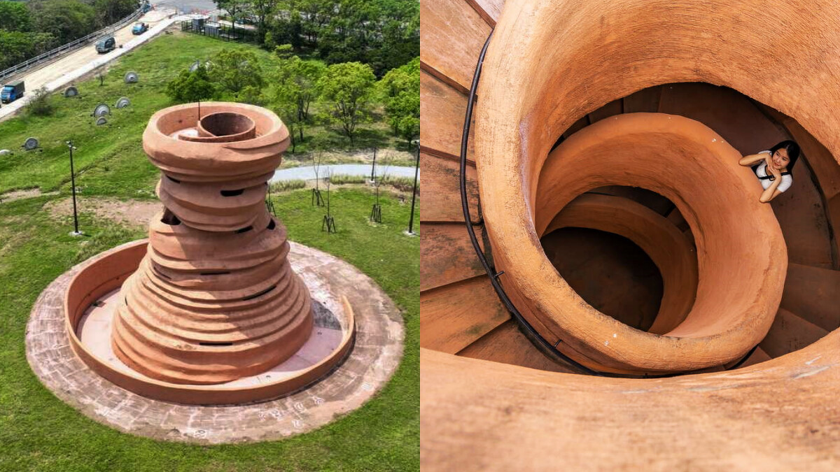 新北美術館15公尺高藝術裝置《坯》