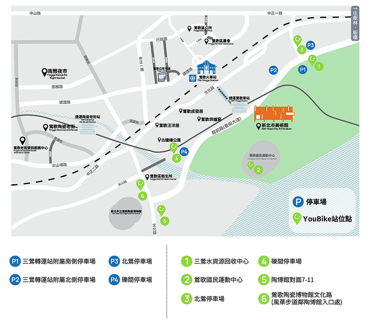 新北美術館園區地圖