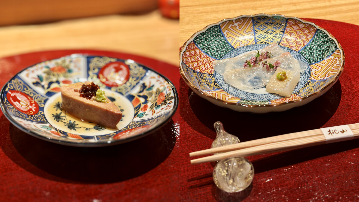 すし桃菜色：鮟鱇魚肝、比目魚刺身