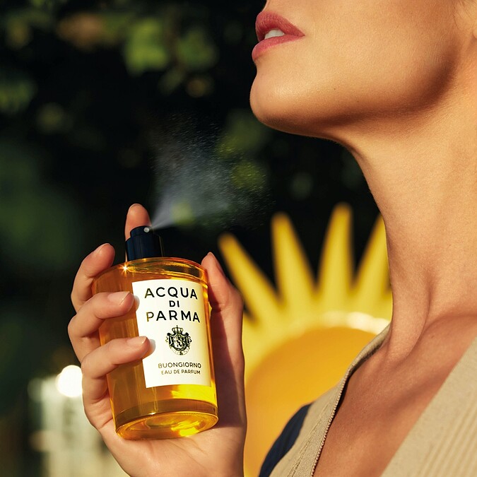 (Acqua di Parma早安淡香精12ml，NT1,900、50ml，NT6,800、100ml，NT9,800、180ml，NT12,600