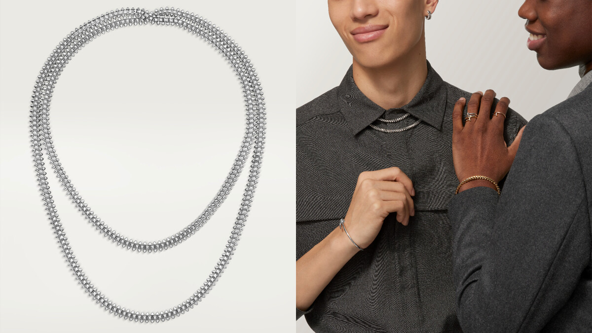 Clash de Cartier 18K白金長項鍊。