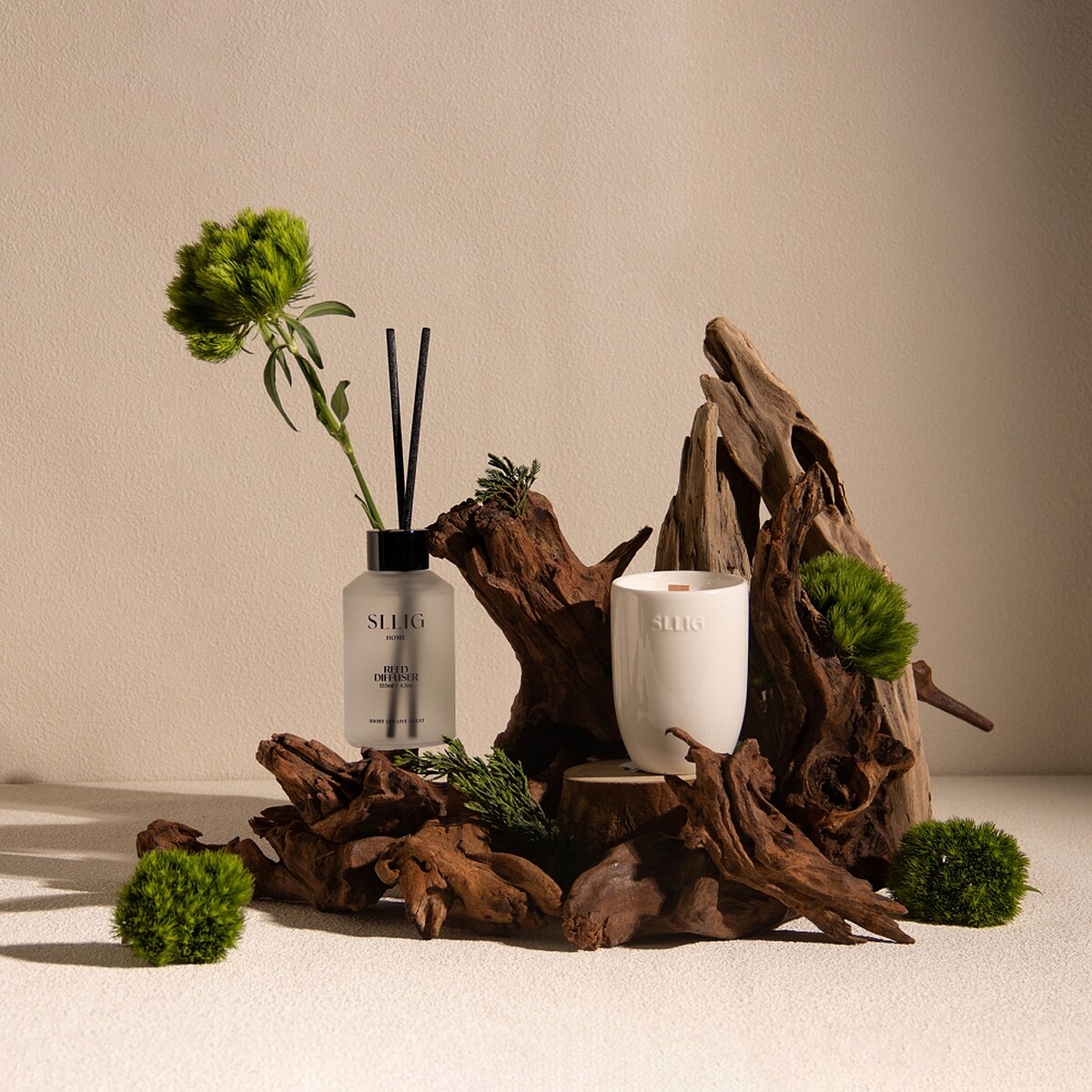 SLLIG職人陶瓷手工蠟燭-山韻RHYTHM HILLS 140g，NT1,980