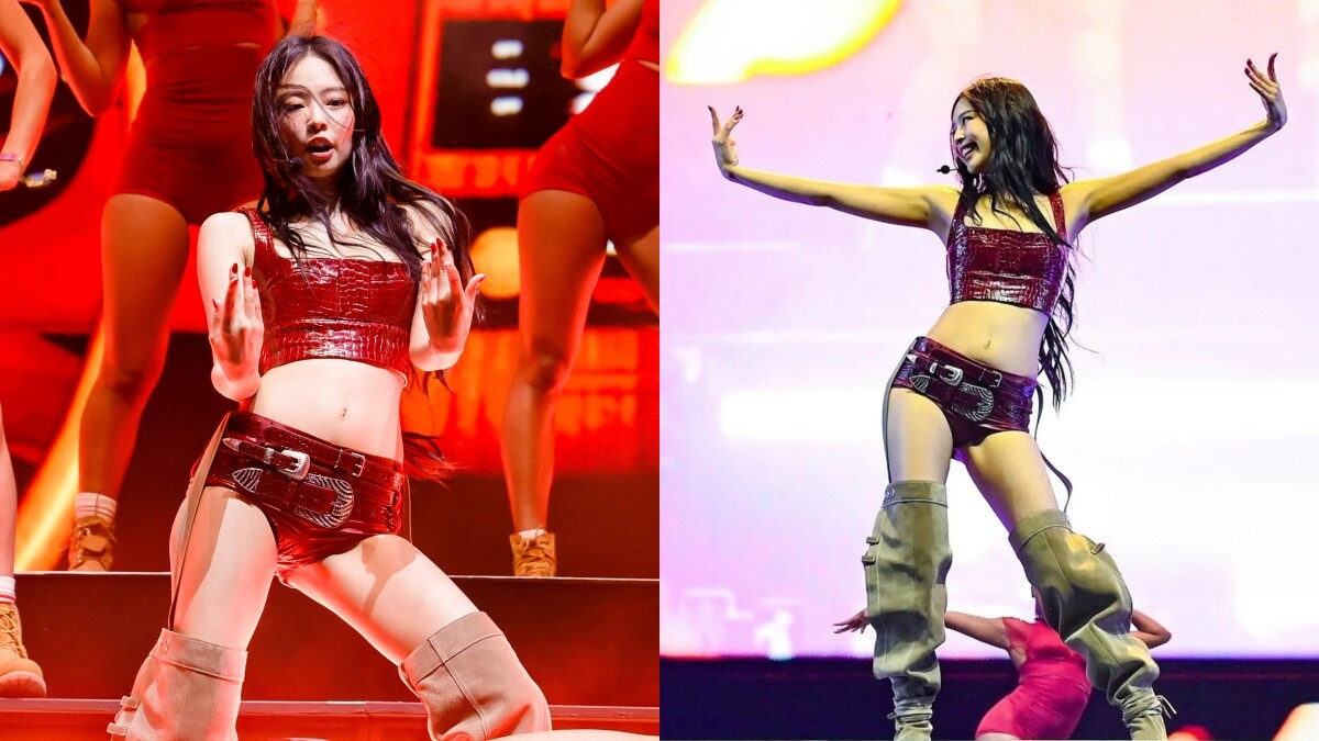 接棒Lisa！Jennie一人撐起Coachella舞台，火紅造型穿到底，腳上的過膝靴來自Gen Z愛牌