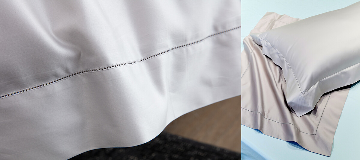 1000 織紗 埃及棉被套平單 雙人四件組 義大利原裝(柔霧灰)，NT：128,800