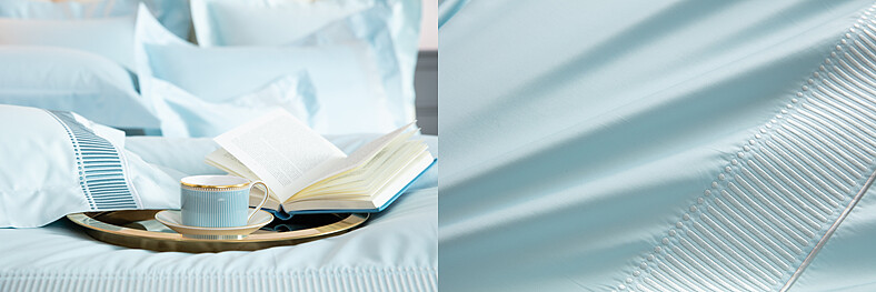 向日永恆刺繡 雙人四件式床組(星光藍、曙光藍)，NT：21,800