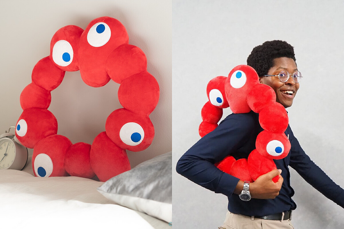 擷取脈脈紅色細胞部分的絨毛玩具。