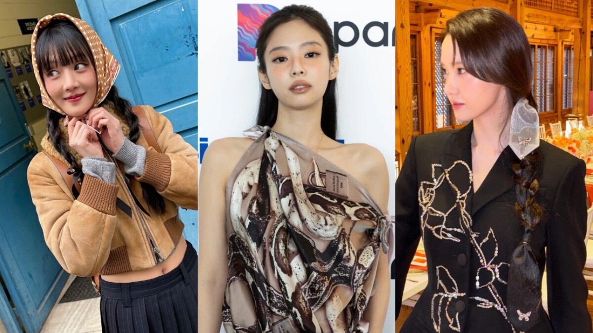 時髦細節全靠它！盤點6個韓星「絲巾穿搭技巧」：Jennie巧手變上衣將再掀熱潮
