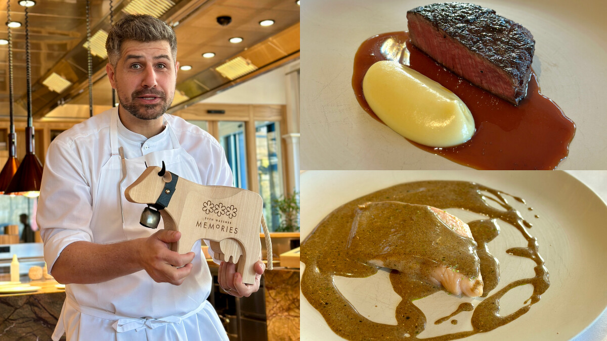 主廚Sven Wassmer親自介紹米其林三星的獎牌