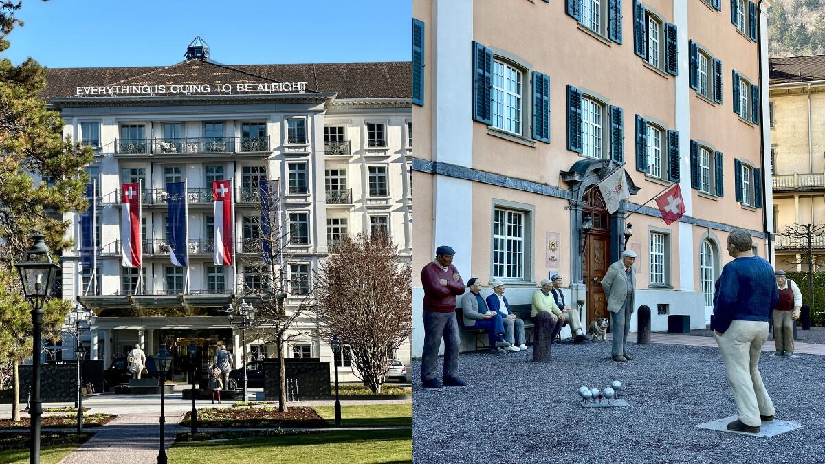 巴德拉格茲度假大酒店戶外造景，用藝術妝點環境